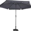 Lesli Living Parasol Gemini Grijs ø3mtr -Outdoor Camping Winkel 32275 lesli living parasol gemini grijs o3mtr