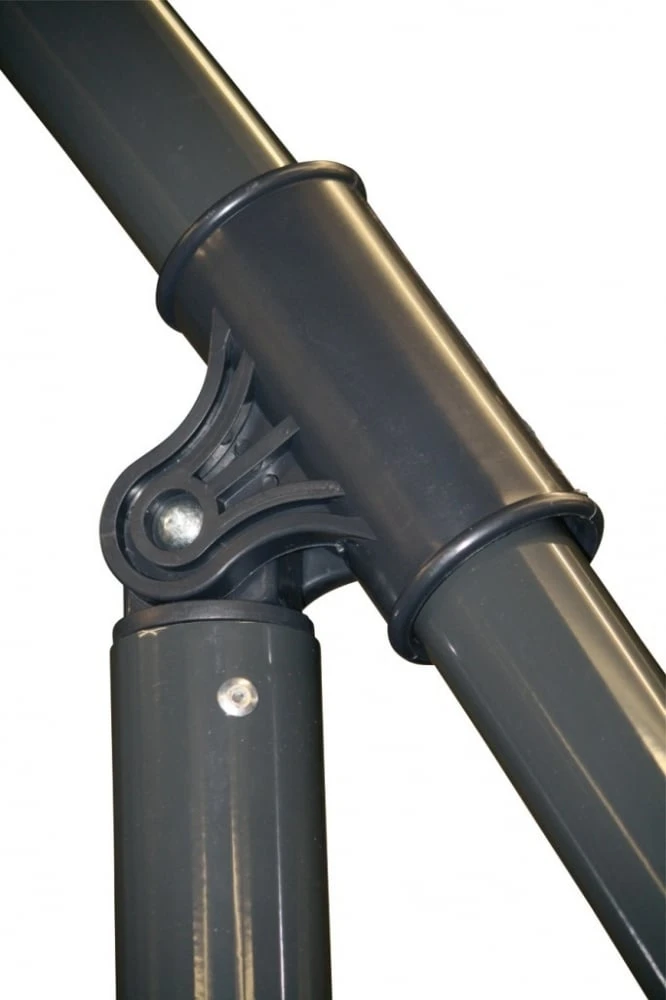 Lesli Living Zweefparasol Gemini Grijs 3mtr 5 Lesli Living Zweefparasol Gemini Grijs 3mtr - Afbeelding 3