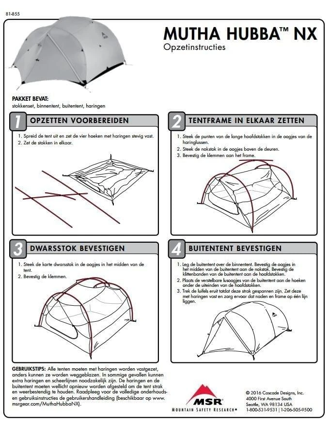 MSR Mutha Hubba NX / 3 Persoons Tent Groen 9 MSR Mutha Hubba NX / 3 Persoons Tent Groen - Afbeelding 7