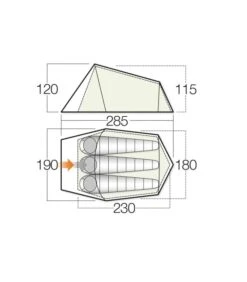 Vango Soul 300 / 3 Persoons Tent - Groen -Outdoor Camping Winkel 52524 vango soul 300 3 persoons tent