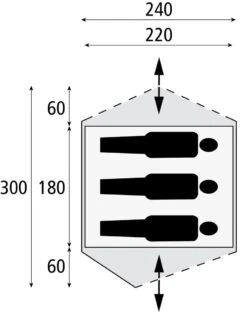 Bardani Stratos 240 / 3 Persoons Tent Grijs -Outdoor Camping Winkel 58501 bardani bardani stratos 240 bijzettent
