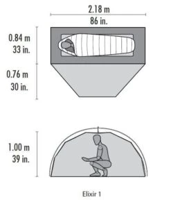 MSR Elixir 1 / 1 Persoons Tent Grijs -Outdoor Camping Winkel 65660 msr elixir 1 1 persoons tent