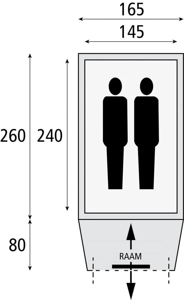 Safarica Hurricane M Pop Up - 2 Persoons Tent Grijs 4 Safarica Hurricane M Pop Up - 2 Persoons Tent Grijs - Afbeelding 2