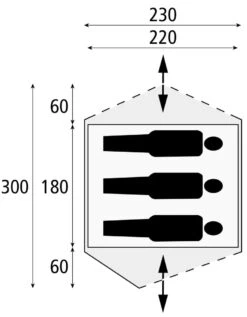 Safarica Dakar 230 - 2 Persoons Tent Grijs -Outdoor Camping Winkel 74786 safarica dakar 230 2 persoons tent