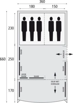 Safarica Pacific Reef 360 TC - 5 Persoons Tent Grijs -Outdoor Camping Winkel 74814 safarica pacific reef 360 tc 5 persoons tent