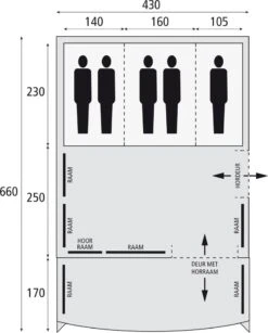 Safarica Pacific Reef 430 TC - 5 Persoons Tent Grijs 15 Safarica Pacific Reef 430 TC - 5 Persoons Tent Grijs -Outdoor Camping Winkel 74816 safarica pacific reef 430 tc 5 persoons tent