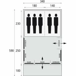 Bardani Spitfire 340 XL RSTC - 5 Persoons Tent Beige 27 Bardani Spitfire 340 XL RSTC - 5 Persoons Tent Beige -Outdoor Camping Winkel 74851 bardani spitfire 340 xl rstc 5 persoons tent