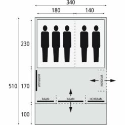 Bardani Spitfire 340 RSTC - 5 Persoons Tent Beige -Outdoor Camping Winkel 74857 bardani spitfire 340 rstc 5 persoons tent