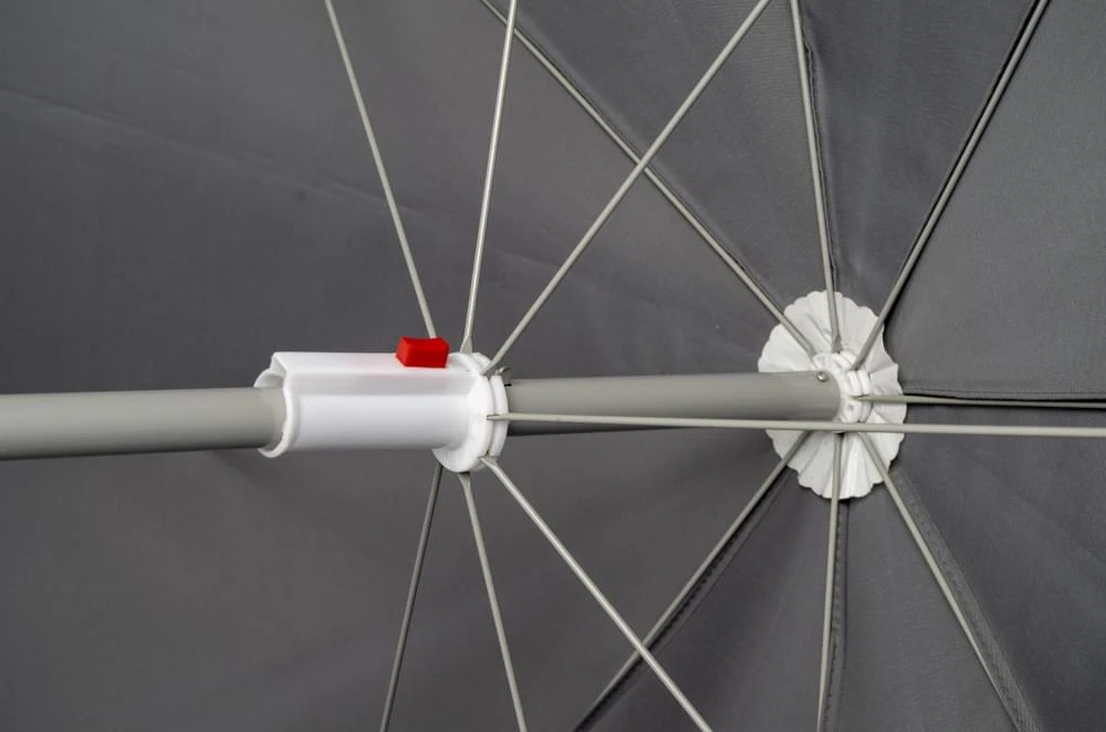 Bo-Camp Parasol Ø 165 Zwart 4 Bo-Camp Parasol Ø 165 Zwart - Afbeelding 2