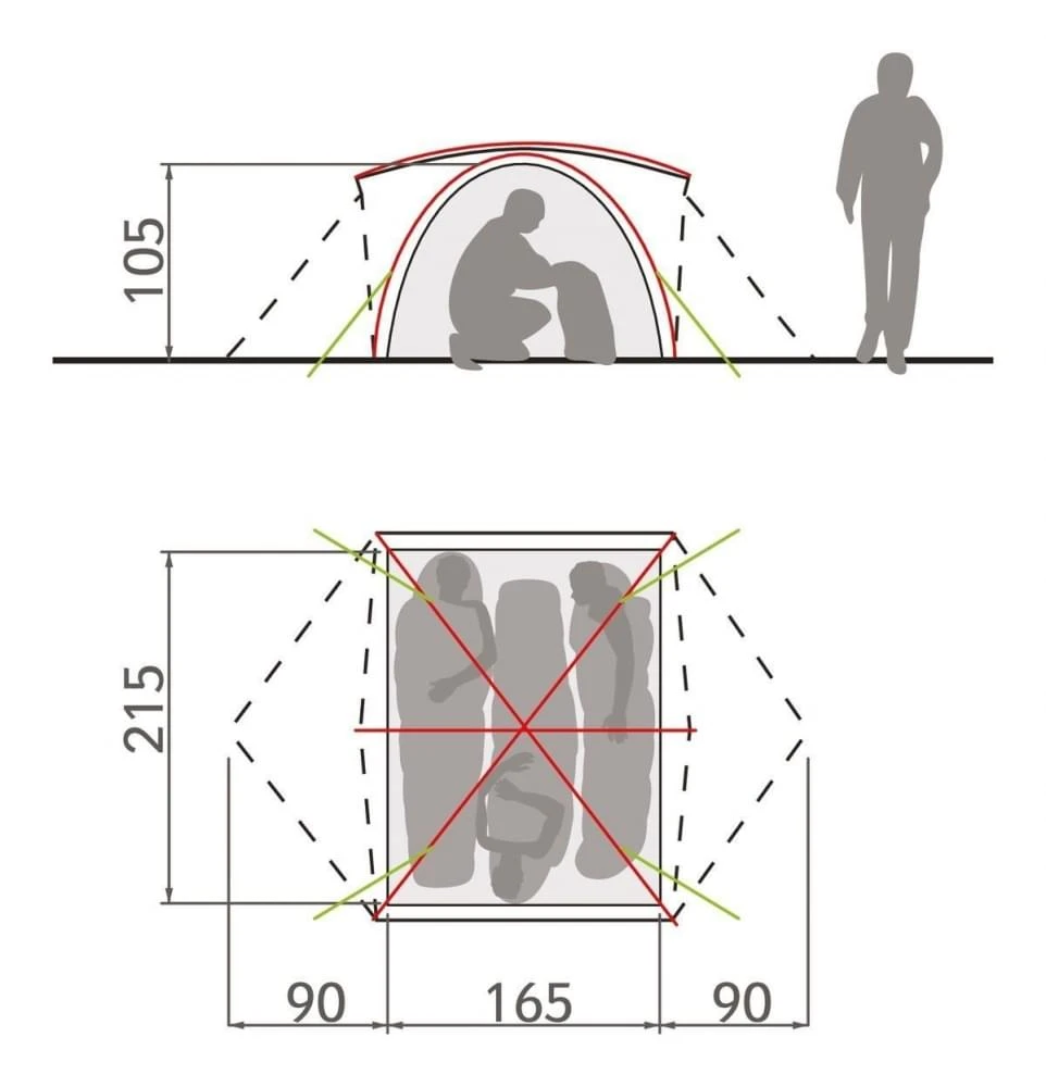 Vaude Campo 3P 3 Persoons Tent 6 Vaude Campo 3P 3 Persoons Tent - Afbeelding 4