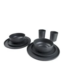 Bo-Camp Patom 16-delige Serviesset Donkergrijs -Outdoor Camping Winkel 79360 bo camp bc ind serviesset patom 16 dlg antraciet
