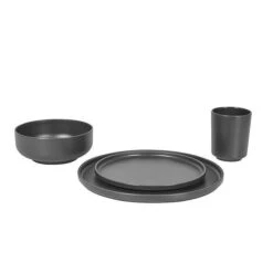 Bo-Camp Patom 16-delige Serviesset Donkergrijs -Outdoor Camping Winkel 79361 bo camp bc ind serviesset patom 16 dlg antraciet