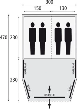 Bardani AirWave 300 - 4 Persoons Opblaastent Grijs -Outdoor Camping Winkel 80340 bardani airwave 300 4 persoons opblaastent