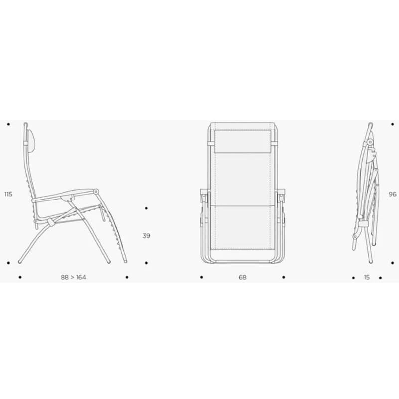 Lafuma RSXA Clip Batyline Relaxstoel Grijs 6 Lafuma RSXA Clip Batyline Relaxstoel Grijs - Afbeelding 4