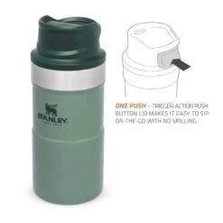 Stanley The Trigger-Action Travel Mug 0,25L Groen -Outdoor Camping Winkel 82035 stanley the trigger action travel mug 025l