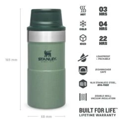 Stanley The Trigger-Action Travel Mug 0,25L Groen -Outdoor Camping Winkel 82036 stanley the trigger action travel mug 025l