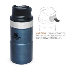 Stanley The Trigger-Action Travel Mug 0,25L Blauw -Outdoor Camping Winkel 82045 stanley the trigger action travel mug 025l