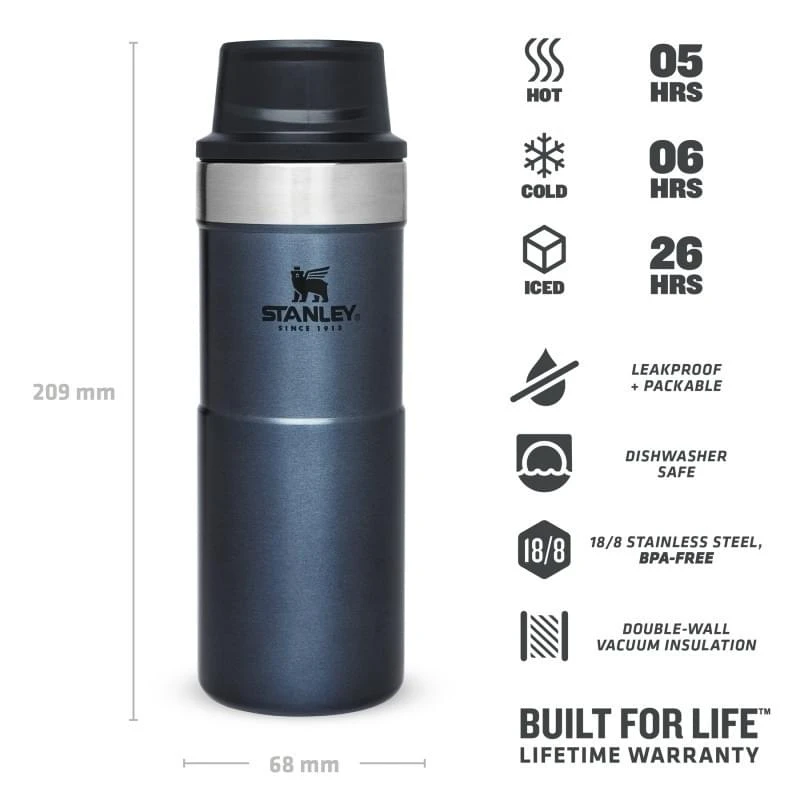 Stanley The Trigger-Action Travel Mug 0,35L Blauw 6 Stanley The Trigger-Action Travel Mug 0,35L Blauw - Afbeelding 4
