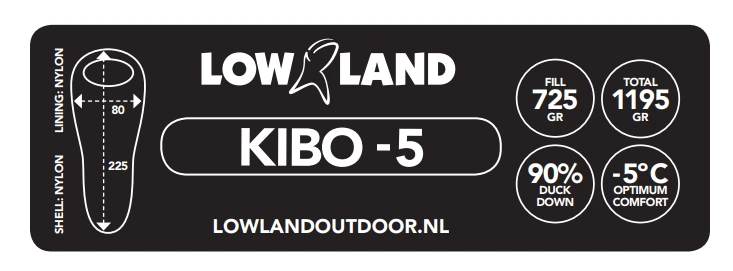 Lowland KIBO -5 Mummy Slaapzak Dons Blauw 7 Lowland KIBO -5 Mummy Slaapzak Dons Blauw - Afbeelding 5