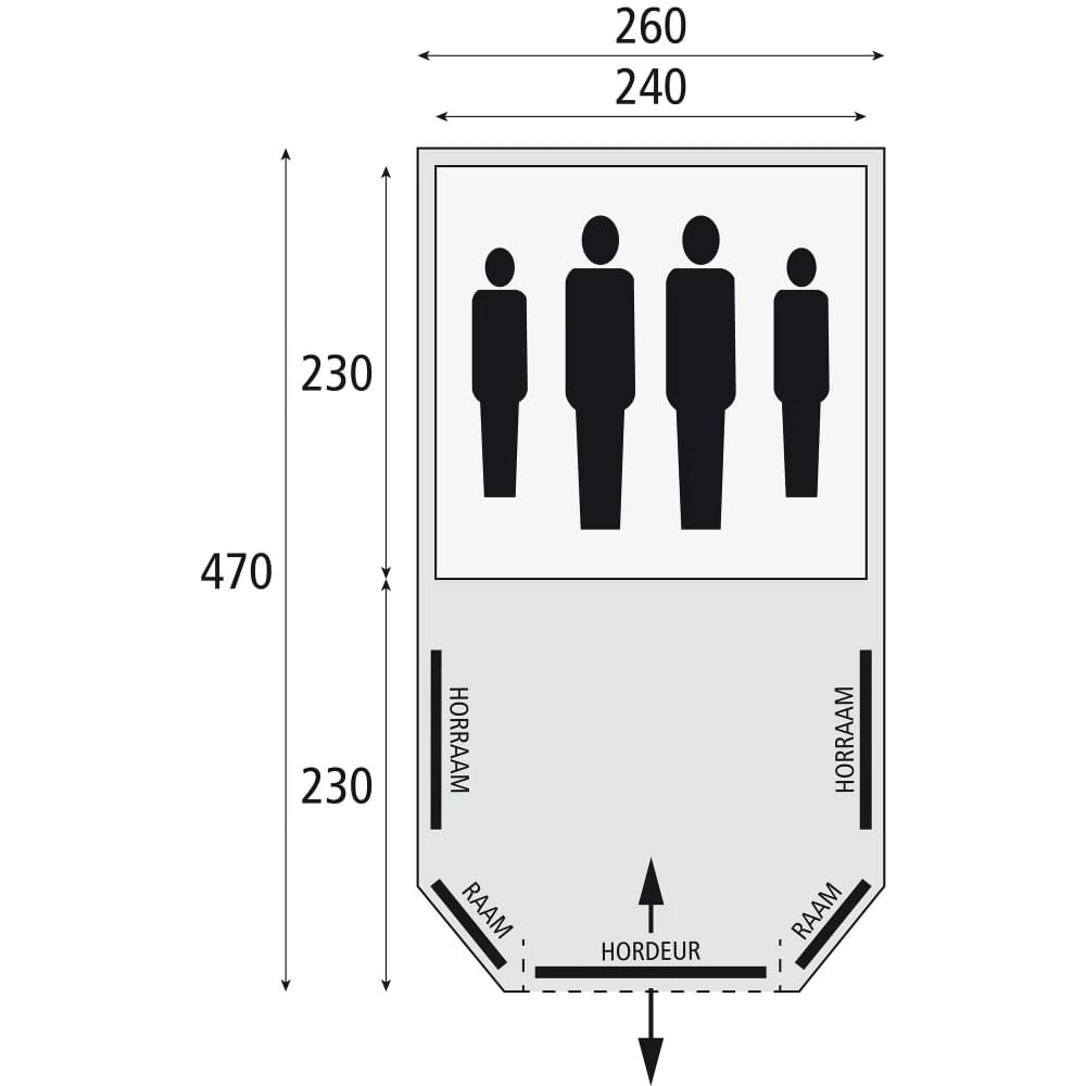 Bardani AirWave 260 TC AIR - 3 Persoons Opblaastent 4 Bardani AirWave 260 TC AIR - 3 Persoons Opblaastent - Afbeelding 2