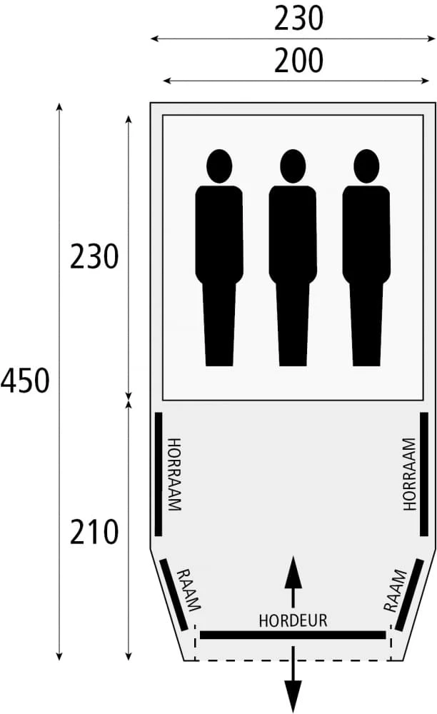 Bardani AirWave 230 TC AIR - 3 Persoons Opblaastent 4 Bardani AirWave 230 TC AIR - 3 Persoons Opblaastent - Afbeelding 2