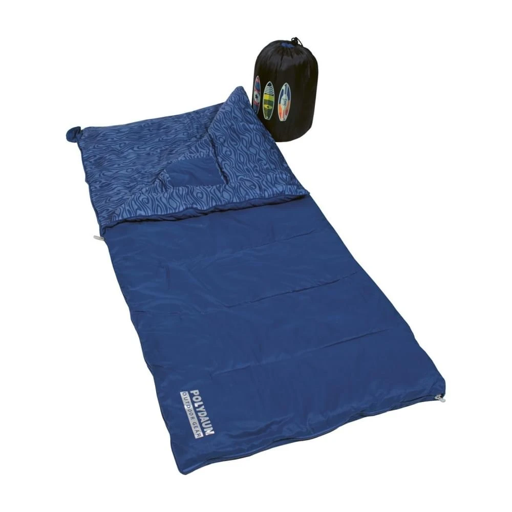 Polydaun Beach House Surfboard Deken Kinderslaapzak Synthetisch Blauw 4 Polydaun Beach House Surfboard Deken Kinderslaapzak Synthetisch Blauw - Afbeelding 2