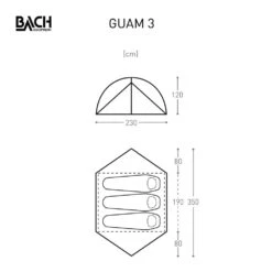 Bach Guam 3 / 3 Persoons Tent Donkergroen 9 Bach Guam 3 / 3 Persoons Tent Donkergroen -Outdoor Camping Winkel 96044 bach guam 3 3 persoons tent