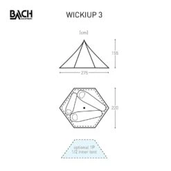 Bach Wickiup 3 / 3 Persoons Tent Donkergroen -Outdoor Camping Winkel 96101 bach wickiup 3 3 persoons tent