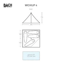 Bach Wickiup 4 / 4 Persoons Tent Donkergroen -Outdoor Camping Winkel 96111 bach wickiup 4 4 persoons tent