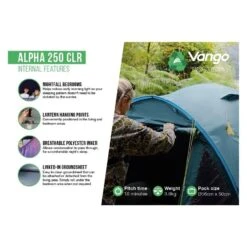 Vango Alpha 250 CLR / 2 Persoons Tent Blauw 10 Vango Alpha 250 CLR / 2 Persoons Tent Blauw -Outdoor Camping Winkel 96954 vango alpha 250 clr 2 persoons tent