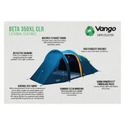 Vango Beta 350XL CLR / 3 Persoons Tent Blauw -Outdoor Camping Winkel 96963 vango beta 350xl clr 3 persoons tent
