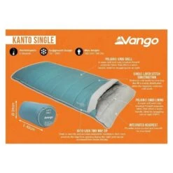 Vango Kanto Single Deken Slaapzak Synthetisch Groen -Outdoor Camping Winkel 96984 vango kanto single deken slaapzak